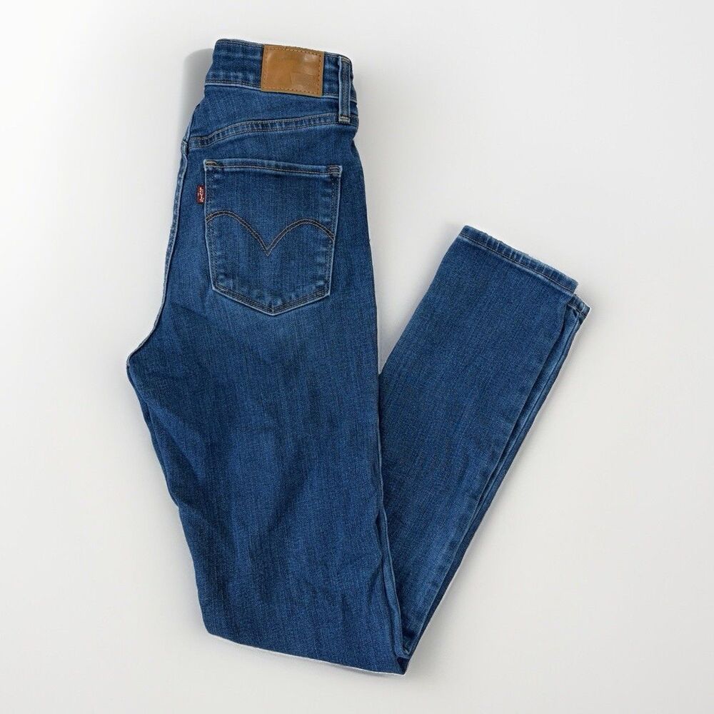 Levi's Premium Women's Blue Medium Wash High Rise Skinny Jeans 5-Pocket 27